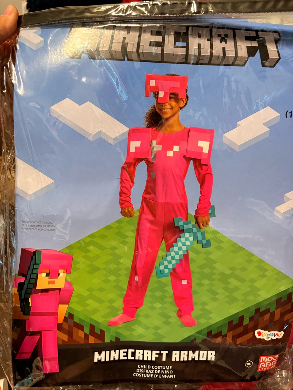 Kids Pink Armor Costume - Official Style size 10-12 New in bag